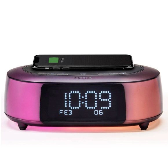 🔊iHome® Color Changing TimeBoost Glow Alarm Clock Wireless Charging USB Port 📱 - Picture 8 of 13